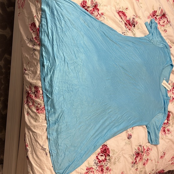 Aqua flowy dress - Picture 4 of 5